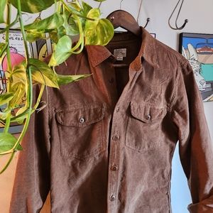 J. Crew Corduroy Workshirt Size: S in Dark Acorn